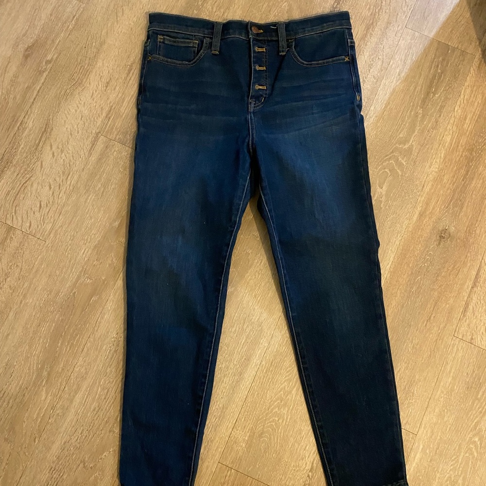 Madewell Button-Front High-Rise Skinny Jeans